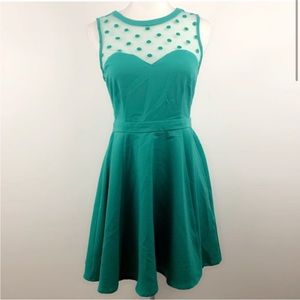 Coincidence & Chance womens dress teal Aline sleeveless size Medium